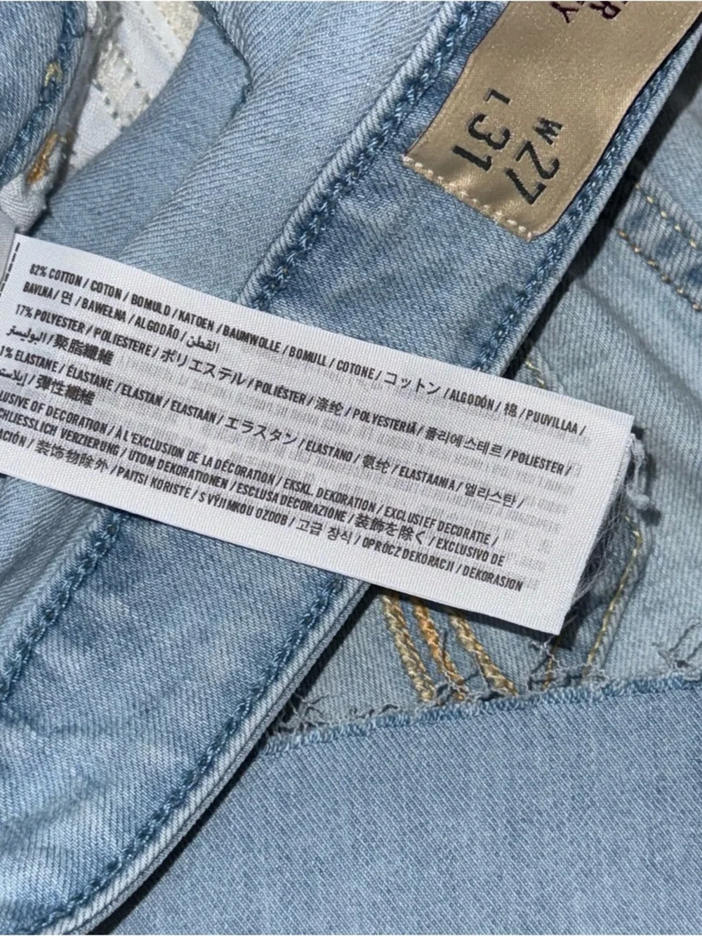 VTG Y2K Hollister Low Rise Micro Mini Jean Booty Shorts Light Wash 5 / 27 Grunge